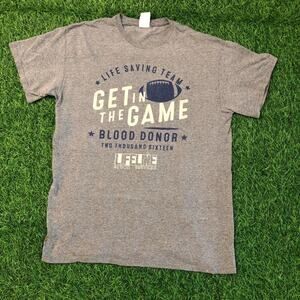 Men’s Grey Blood Donor Football Graphic Tee